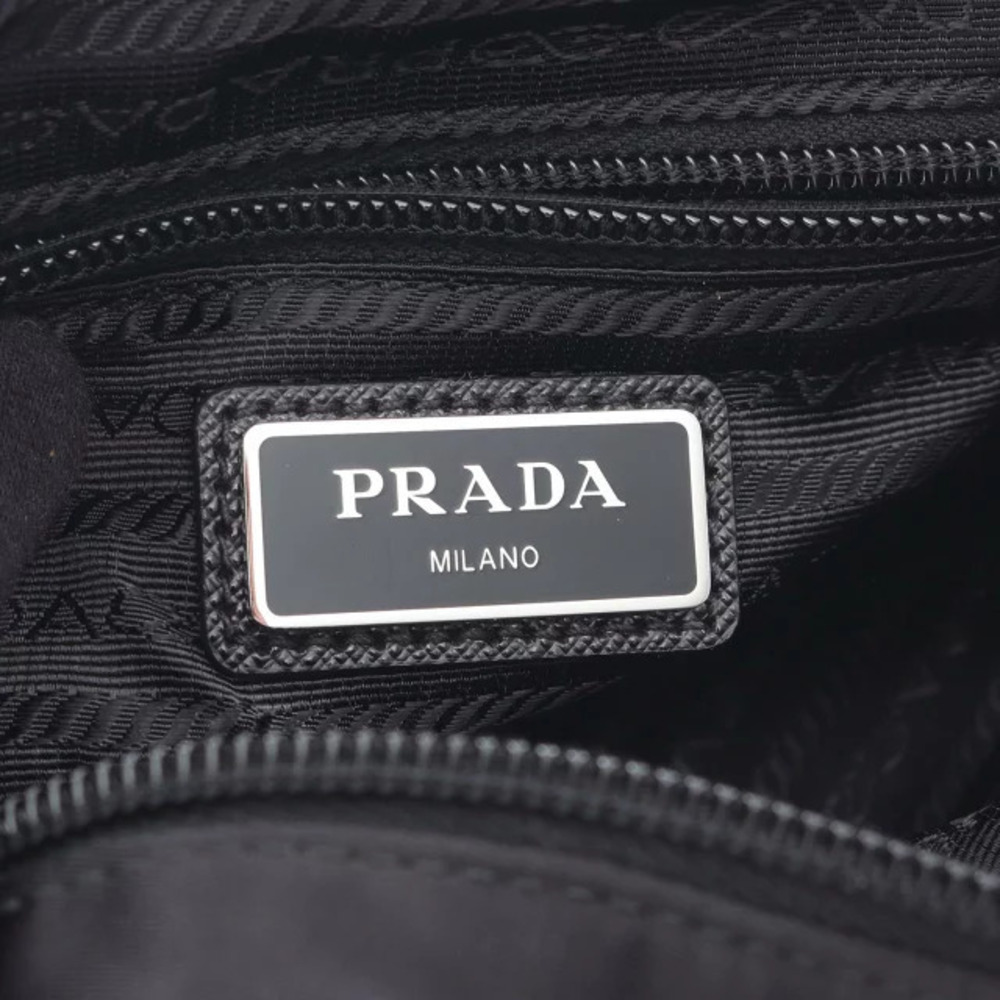 Prada TESSUTO SAFFIANO Shoulder Bag Saffiano Leather Black - Picture 4 of 6
